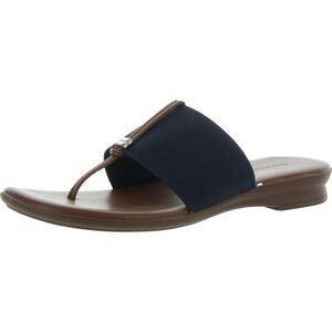 Style & Co. Navy and Brown Slip-On Thong Sandals